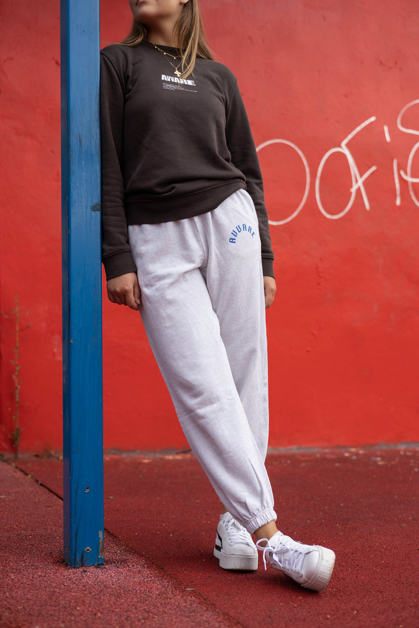CREAM GREY SWEATPANTS