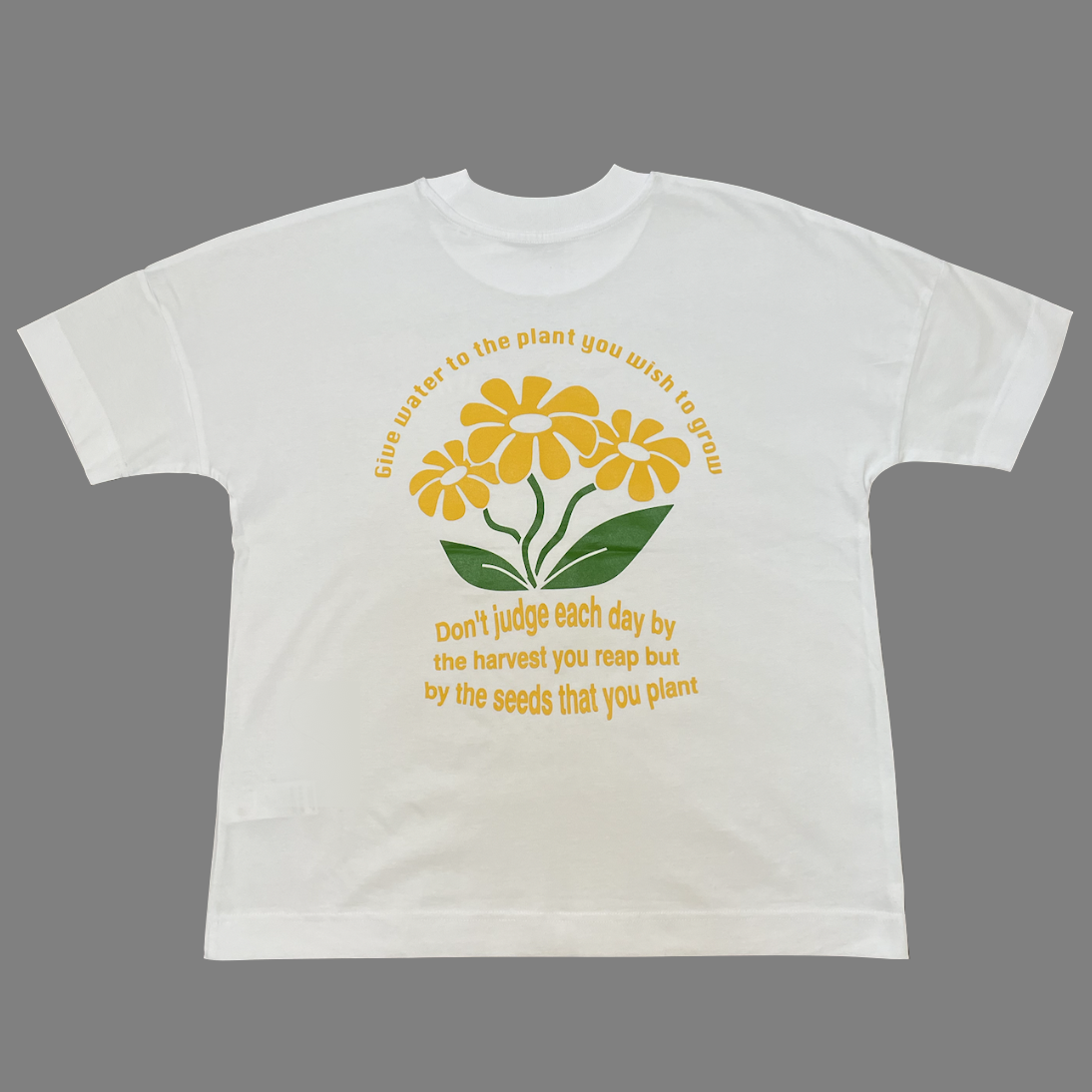 WHITE SUNFLOWER T-SHIRT